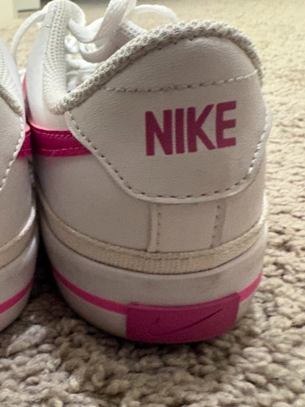 Nike Court Royale White & Pink Low Top Sneakers